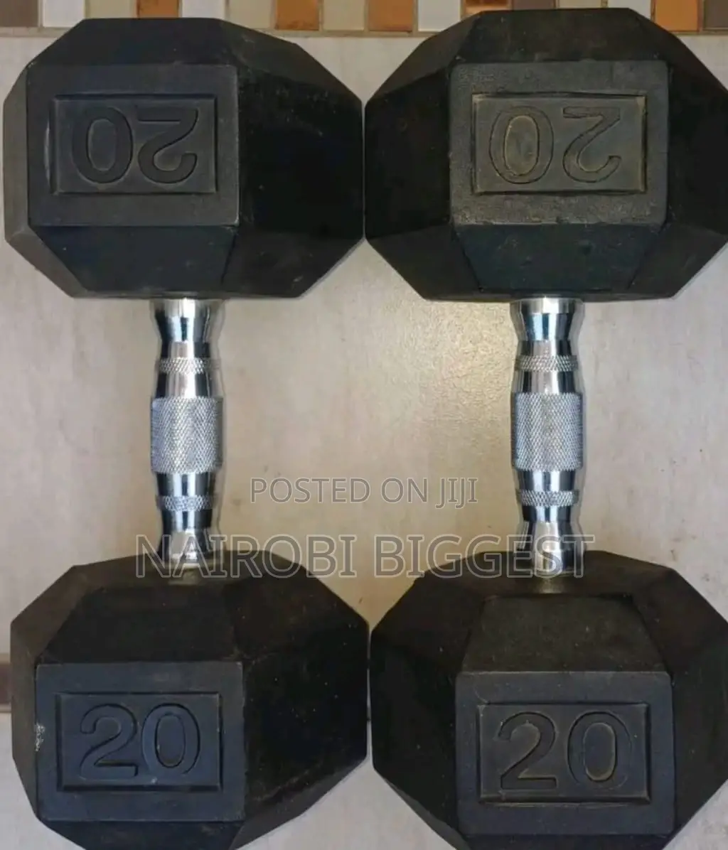 Pure 20kg Hexagonal Dumbbells in Nairobi Central Sports Equipment
