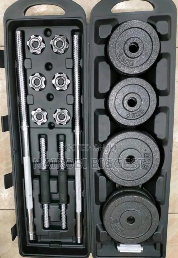 50kg Adjustable Chrome Dumbells Set
