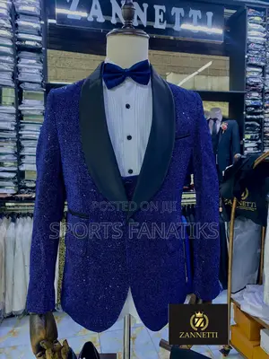 Blue Shimmer Wedding Suit