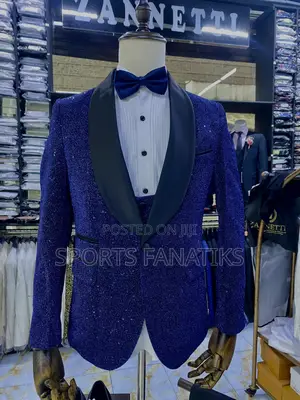 Blue Shimmer Wedding Suit