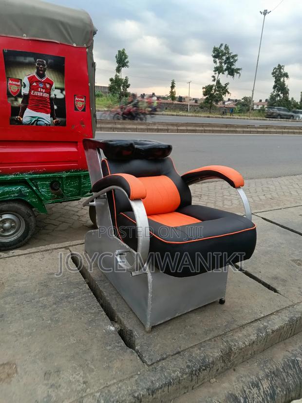 Sink Chair, Black and Orange - main view