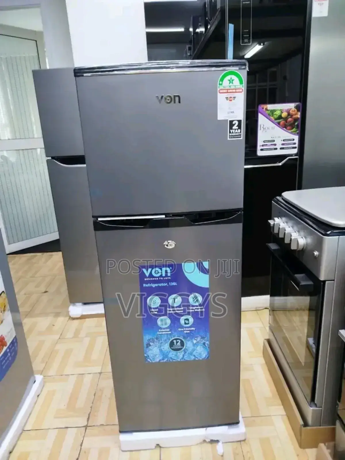 Good Working Von 136 Litres Double Door Fridge =