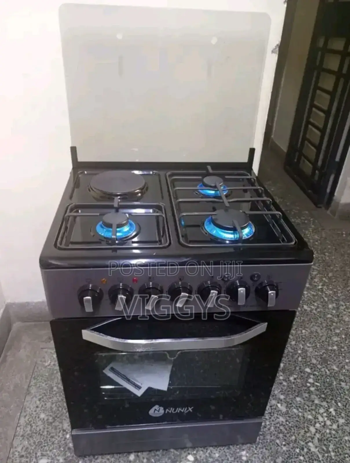 £Quality Nunix 60by60 3+1 Electric Oven Cooker