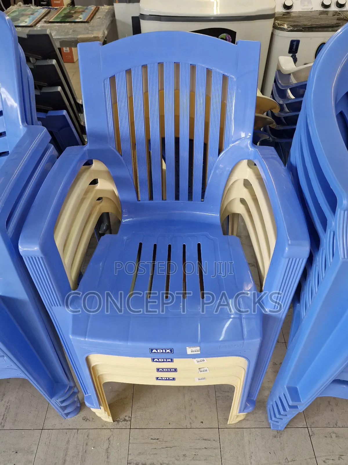 Long Arm Adix Chair. Assorted Colours.