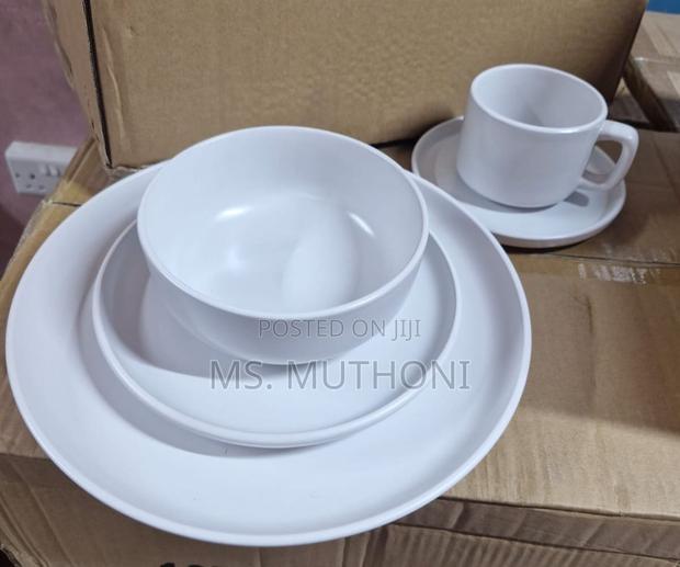20pcs White Mate Ceramic Dinneer Set - thumbnail 3