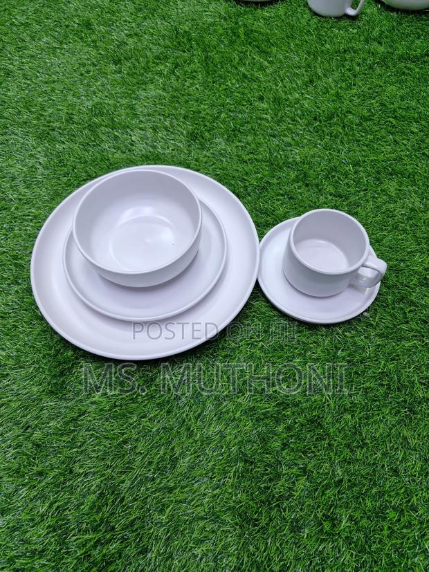 20pcs White Mate Ceramic Dinneer Set - main view