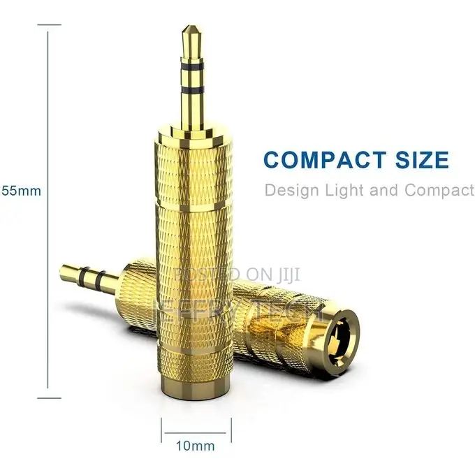 Adapter 6.35mm Female to 3.5mm Male Headphone Stereo Audio J