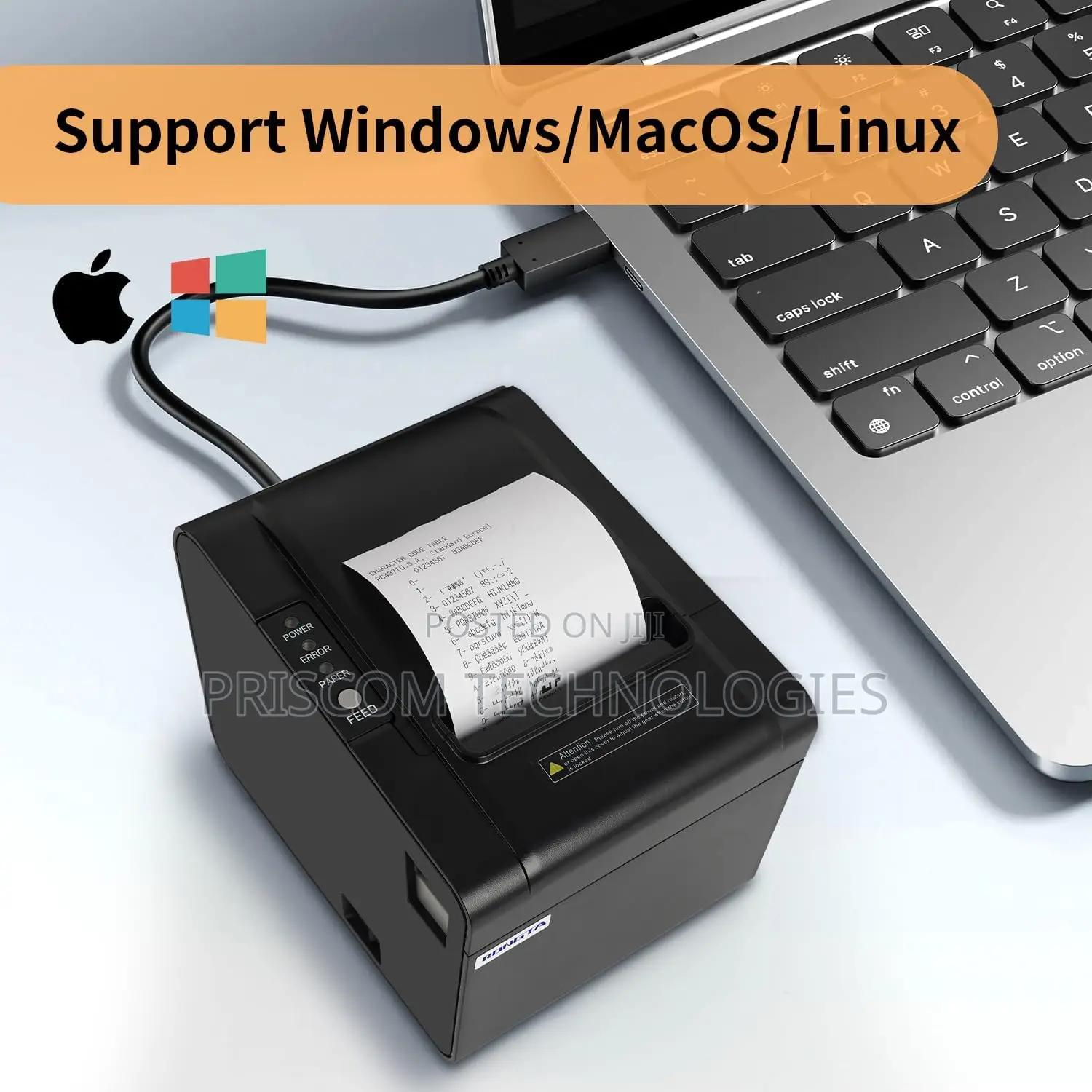POS Receipt Printer, 80mm Thermal Receipt Printer USB Serial