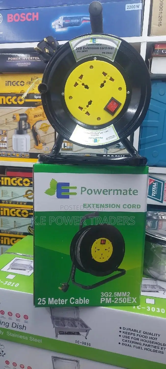 Heavy Three Core 25 Meters Cable Reel