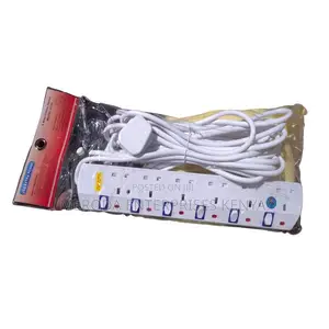 JSB 6-Way Socket Power Extension Cable 5m/10m White