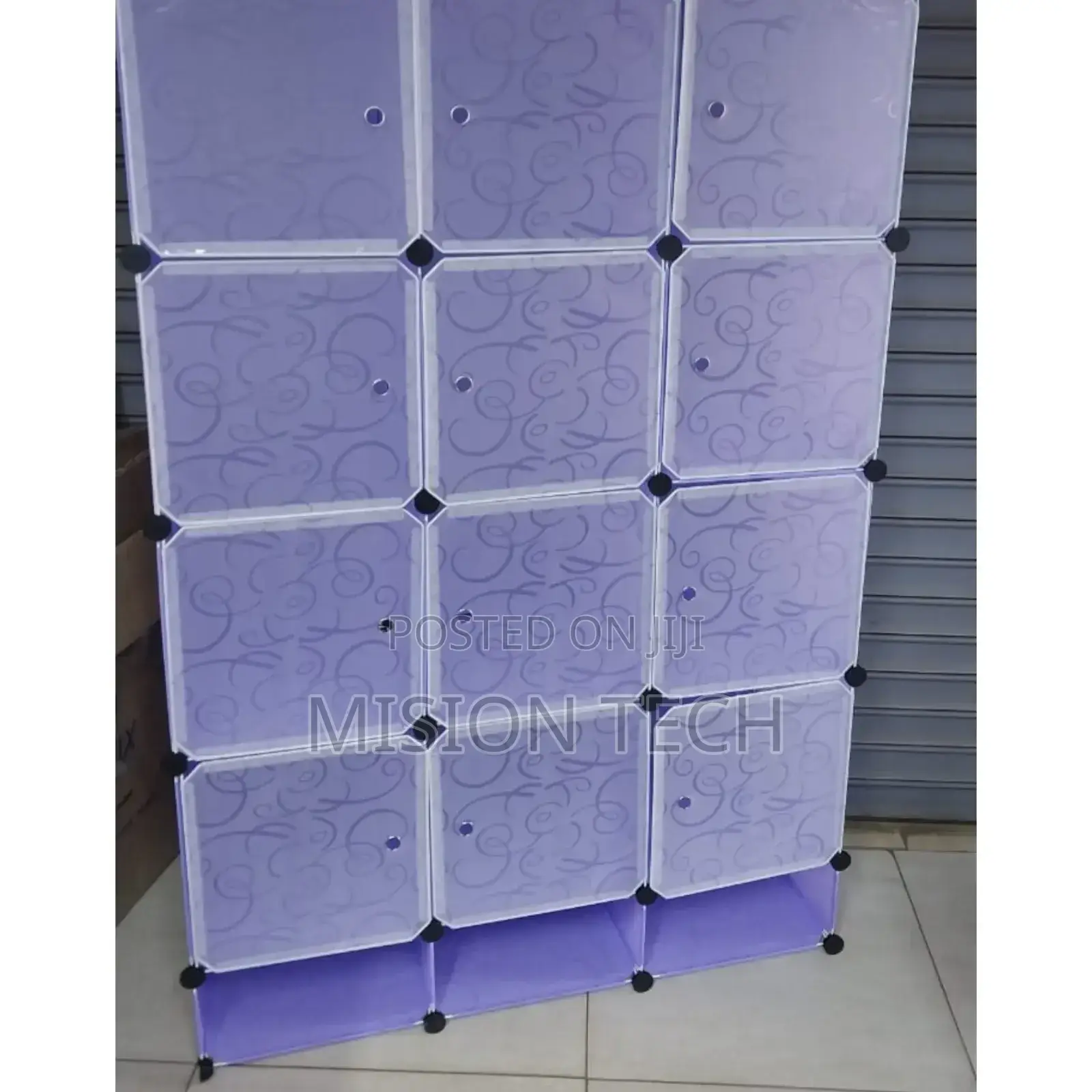 Portable 3-Column Plastic Wardrobes