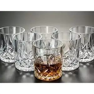 Short Diamond Glass -Set of Six (Quality Diamond Glass ) .