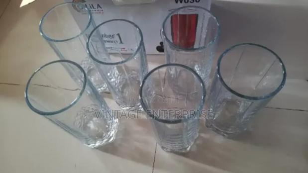 Set of Six Long Diamond Glassware - main view