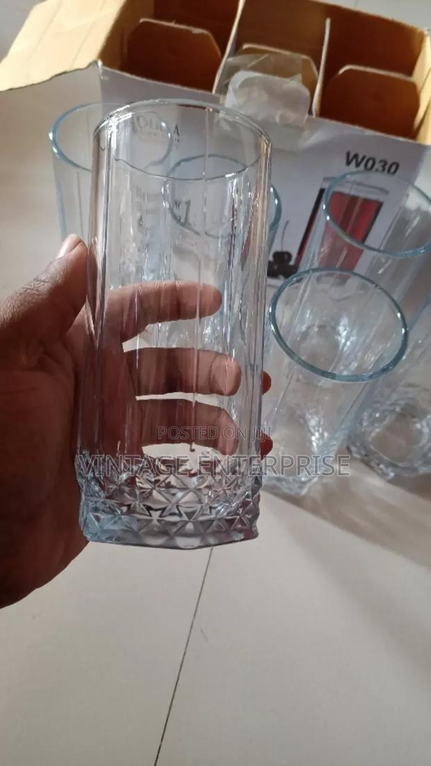 Long Diamond Glass - Set of Six Long Glasses 