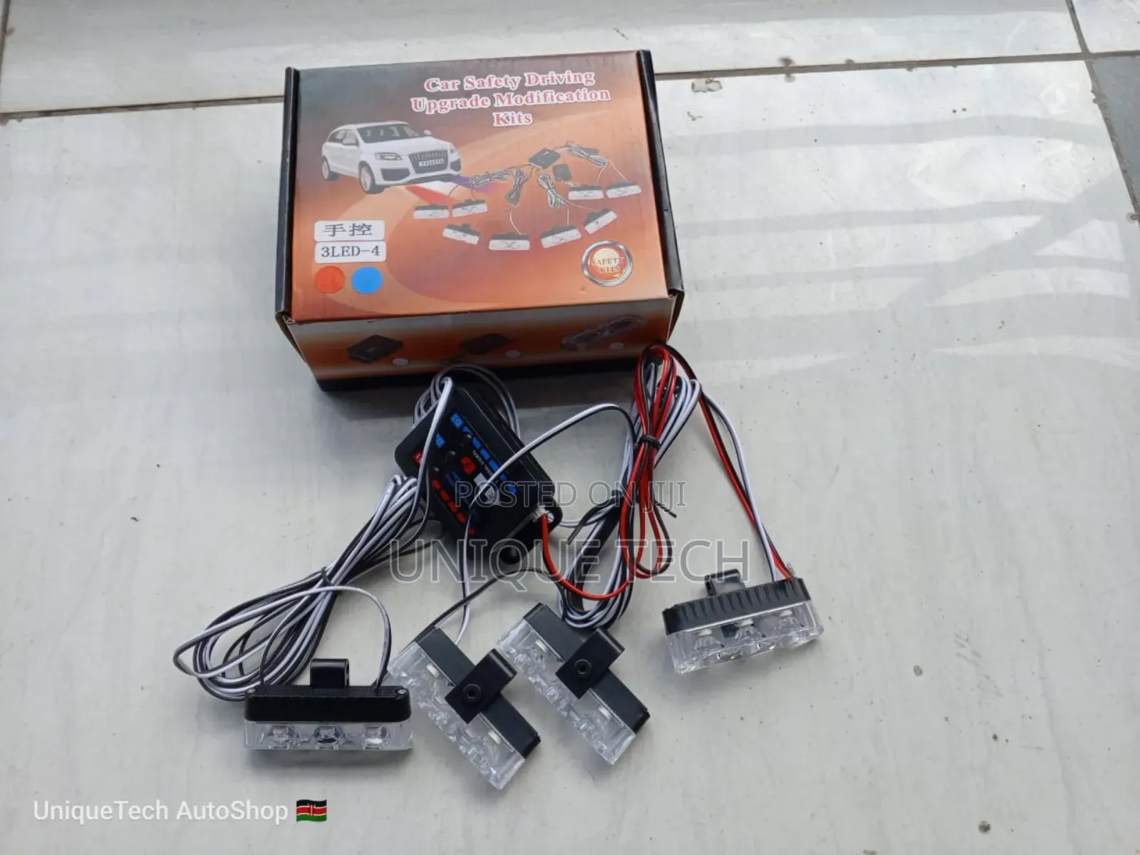 Grill Lights_vip Grill Lights Strobe Light Red Blue 4 Pcsset