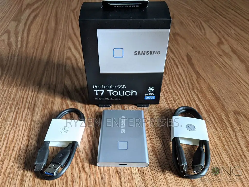 Samsung T7 Touch Portable External SSD 1TB With Fingerprint