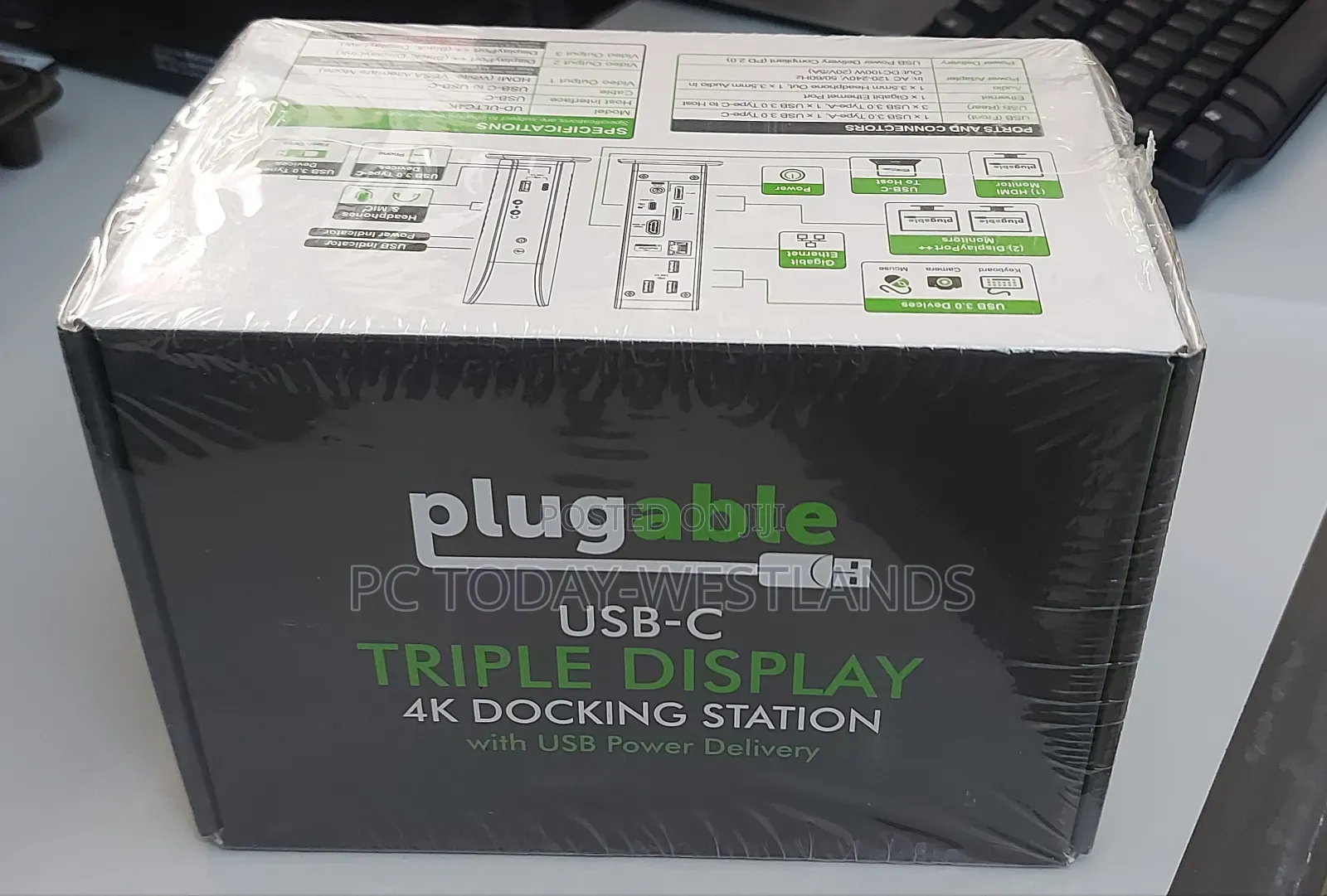 Plugable USB C Triple Display Docking Station Win/Mac