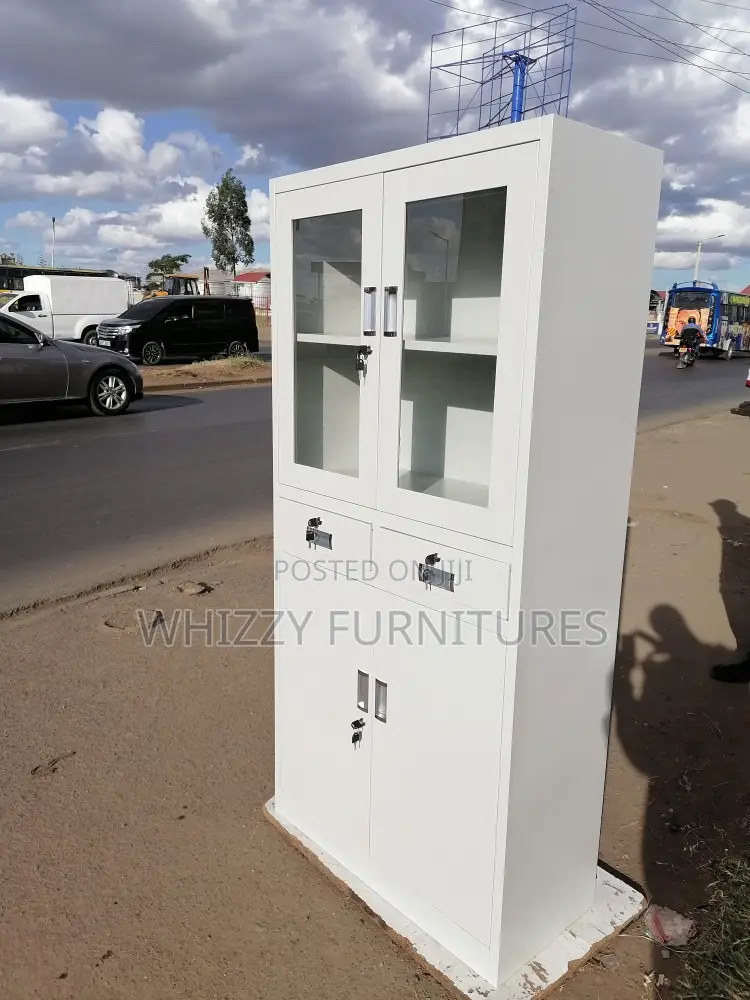 Half Glass Files Cabinet
