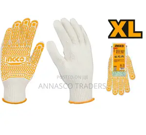 INGCO QUALITY Knitted&PVC Dots Gloves "Size: 10 (XL)