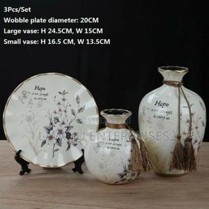White 3 PCS European Ceramic Flower Vase - thumbnail 2