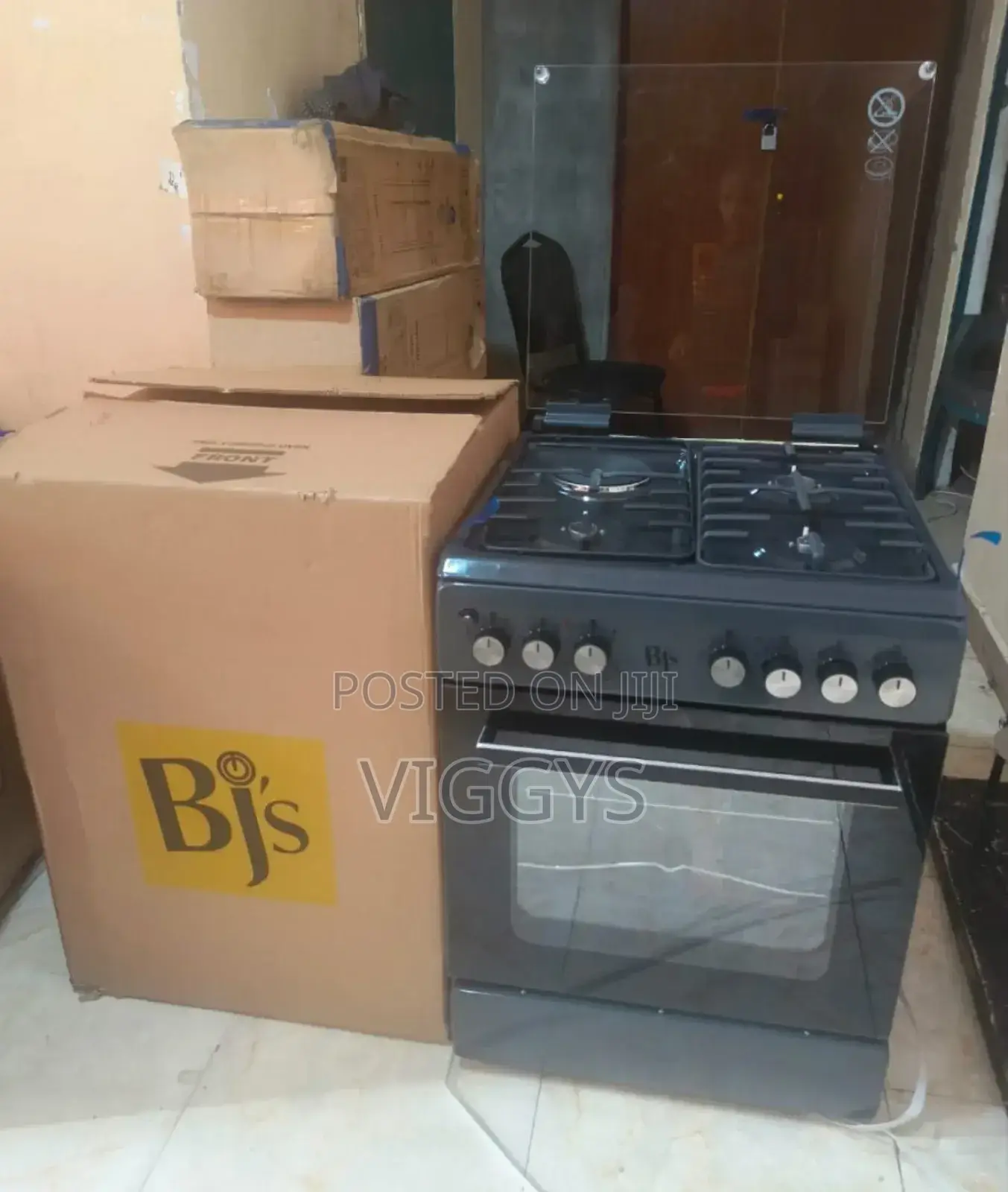 £Original BJS 60X60 3-Gas+1 Hot Plate With Turbo-Fan