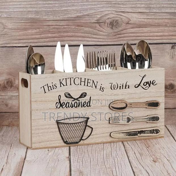 Wooden Kitchen Utensils Holder - main view