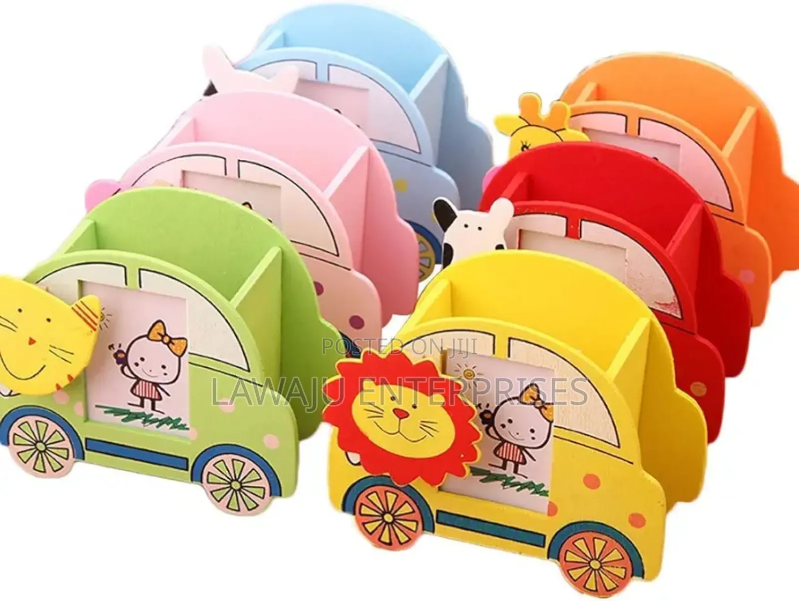 Wooden Cartoon Pencil Holder