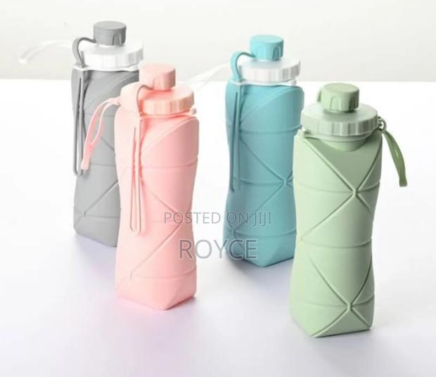 Folding Silicone Outdoor Bottle-600ml - thumbnail 3