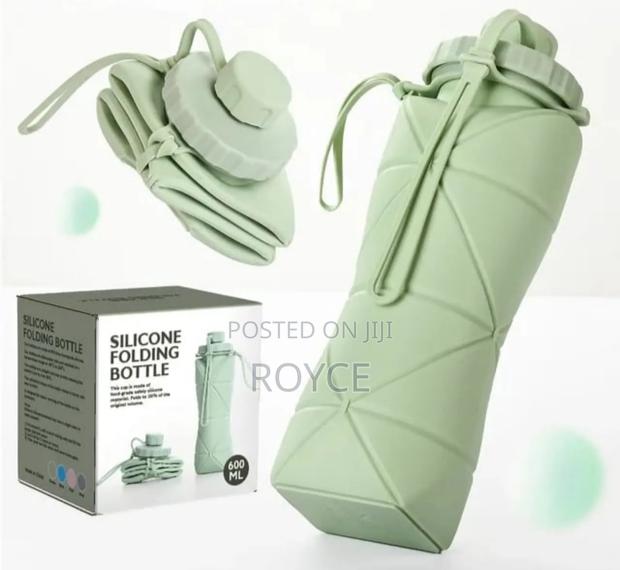Folding Silicone Outdoor Bottle-600ml - thumbnail 4