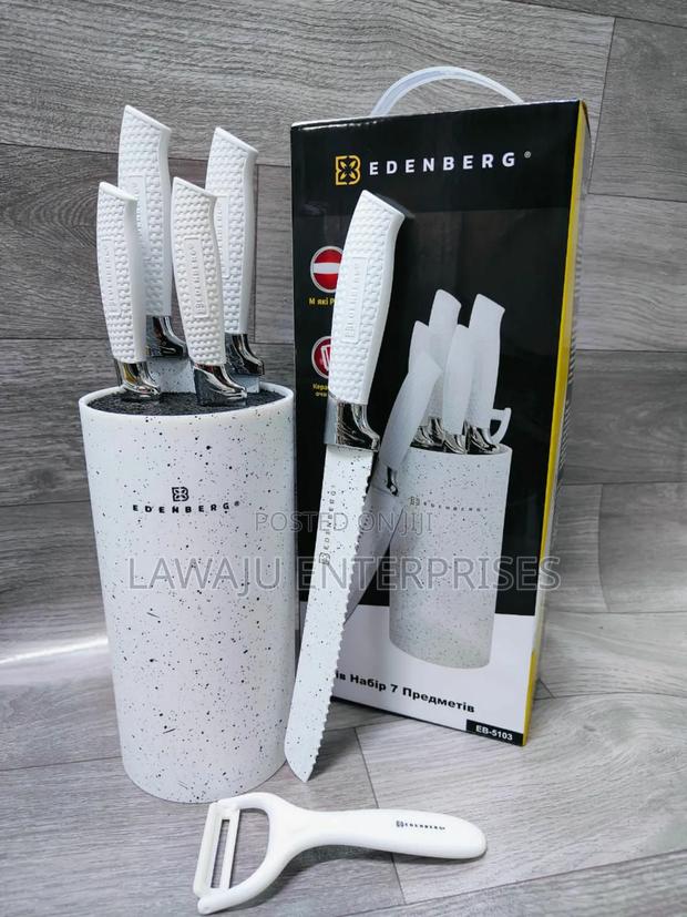 White Edenburg Marble Knife Set
