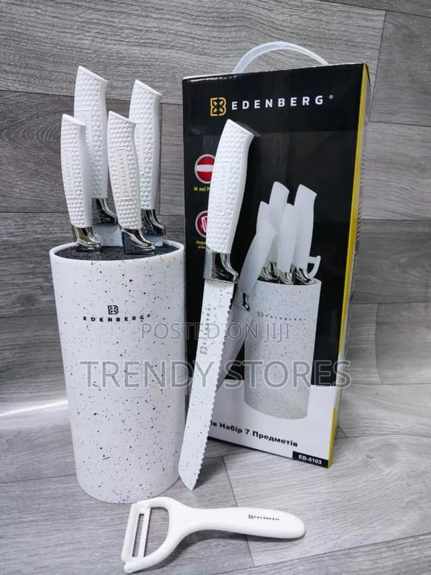 White Marble Knife Set - main view