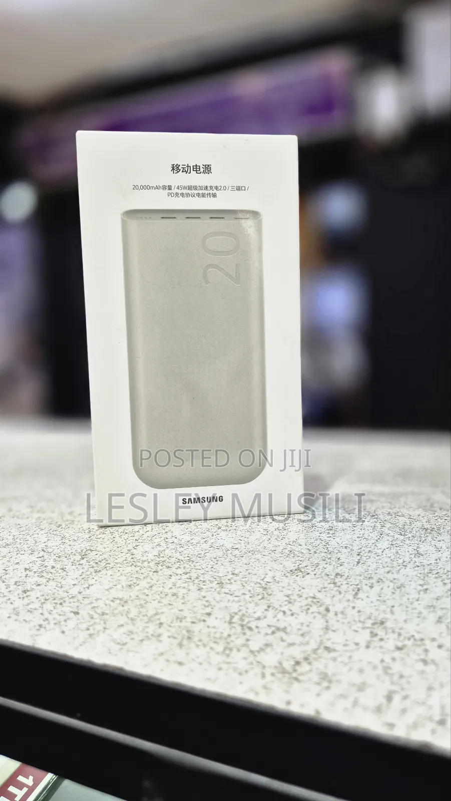 Samsung 20,000 Mah Battery Pack (45W Super Fast Charging )