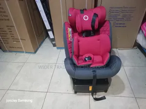 Reclining Baby Car Seat Booster With Base - Black/ Red