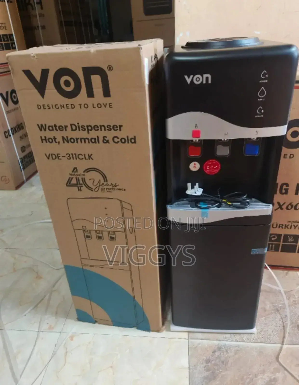 Brand New Von Hotpoint 3tap Water Dispenser HCN Faucet Von