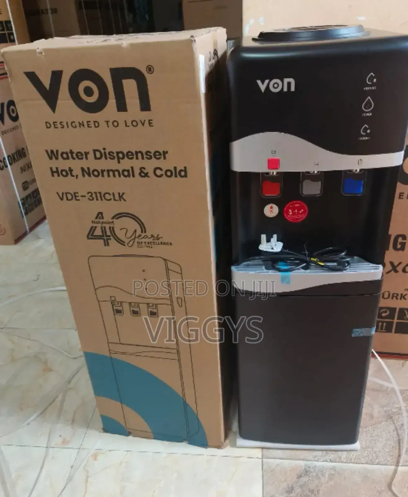 Durable Von Hotpoint 3tap Water Dispenser HCN Withfaucet Von