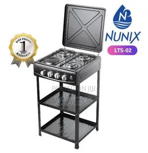 Classic Nunix Cooker 3+1 Standing Cooker Plus Shelves NUX