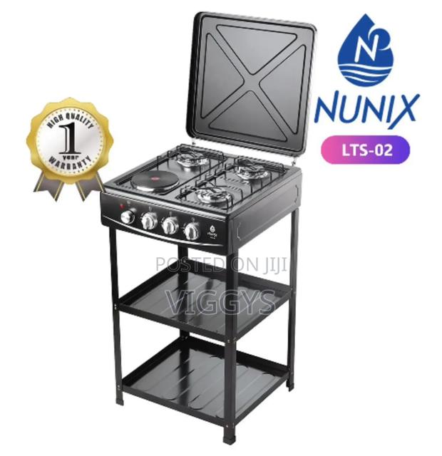 Classic Nunix Cooker 3+1 Standing Cooker Plus Shelves NUX