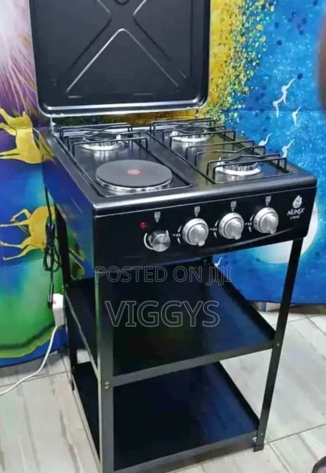 Affordable Nunix Cooker 3+1 Standing Cooker Plus Shelves NUX