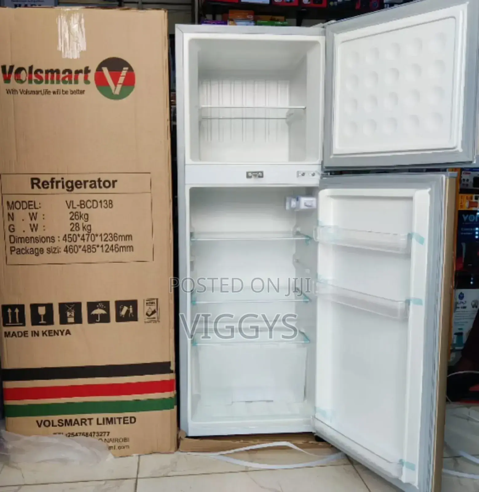 Classic Volsmart 138L Fridge Double Door BDC-138LFR