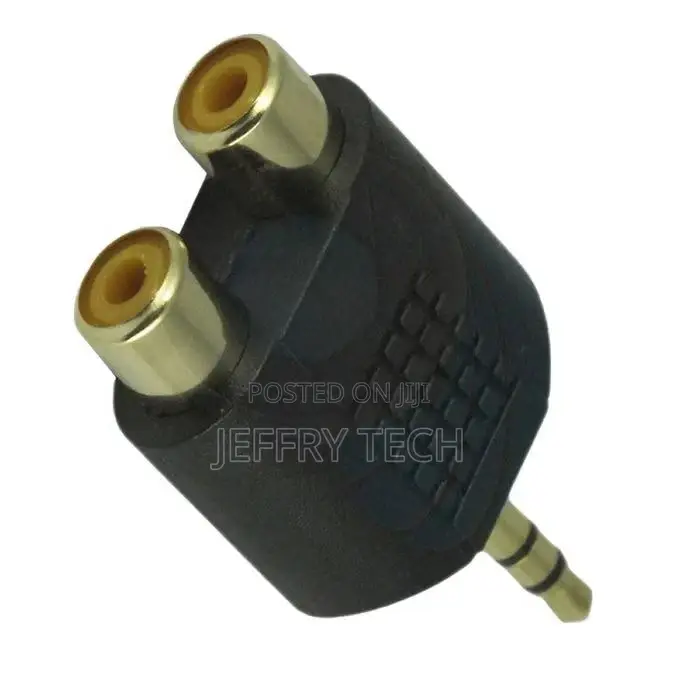 3.5mm Male Stereo To Dual 2 RCA Female Y Splitter Audio Adap