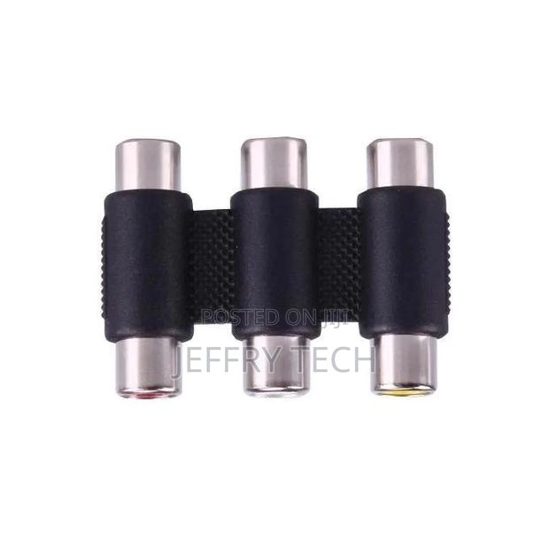 Female To Female AV 3 Audio Video Coupler Adapter