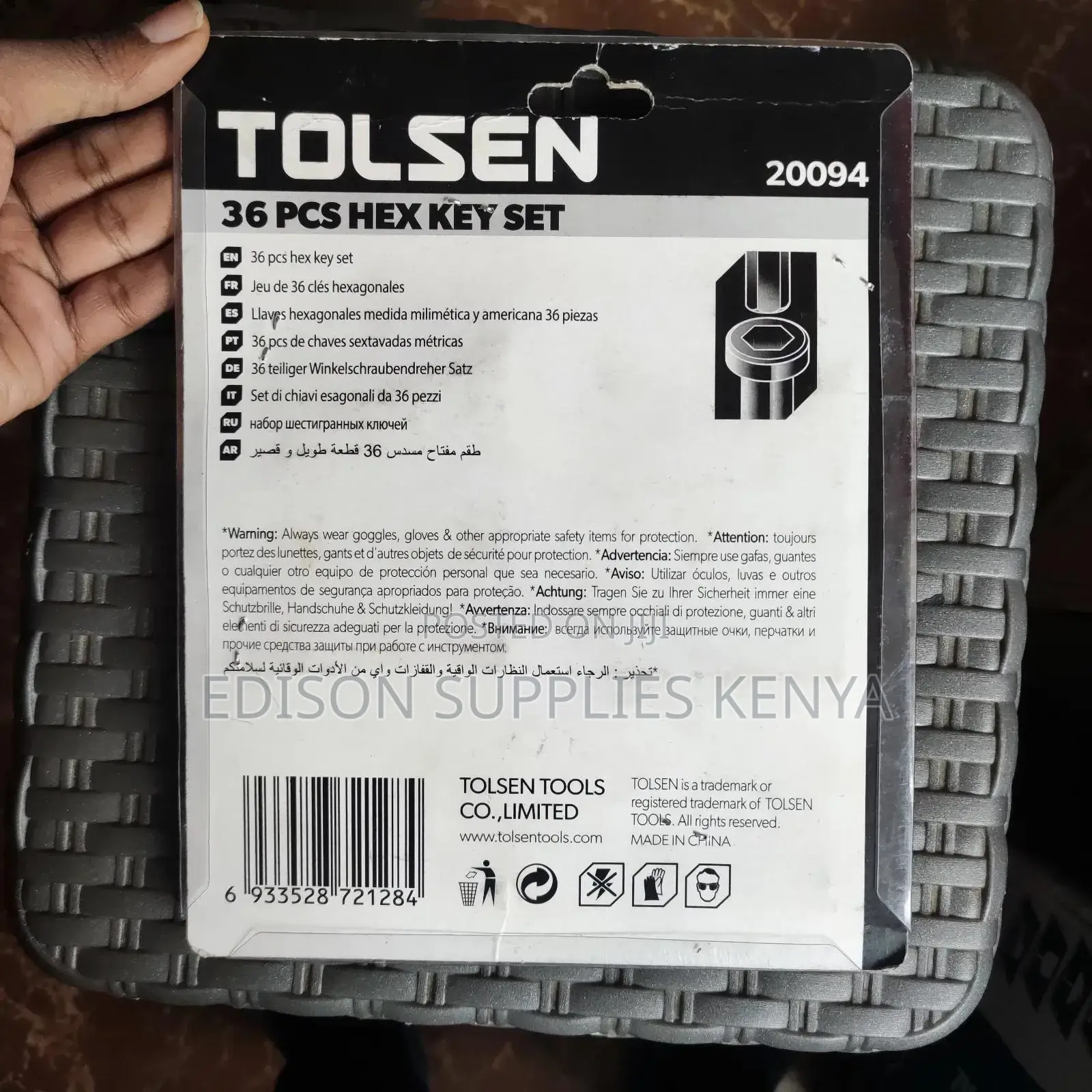 Hex Keys Tolsen Hex Key Set 36 Pcs, Allen Keys Tolsen 20094