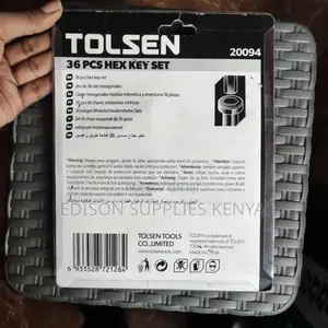 Hex Keys Tolsen Hex Key Set 36 Pcs, Allen Keys Tolsen 20094