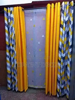 Themed Yellow Door Curtains Themed Yellow Door Curtains