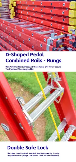 Heavy Duty Insulated FRP Fibreglass Double Extension Ladders