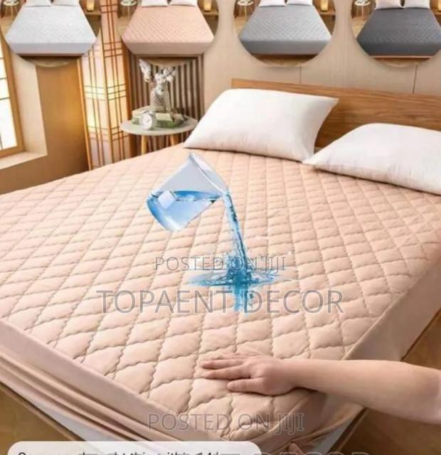Beige Fitted Waterproof Mattress Protectors