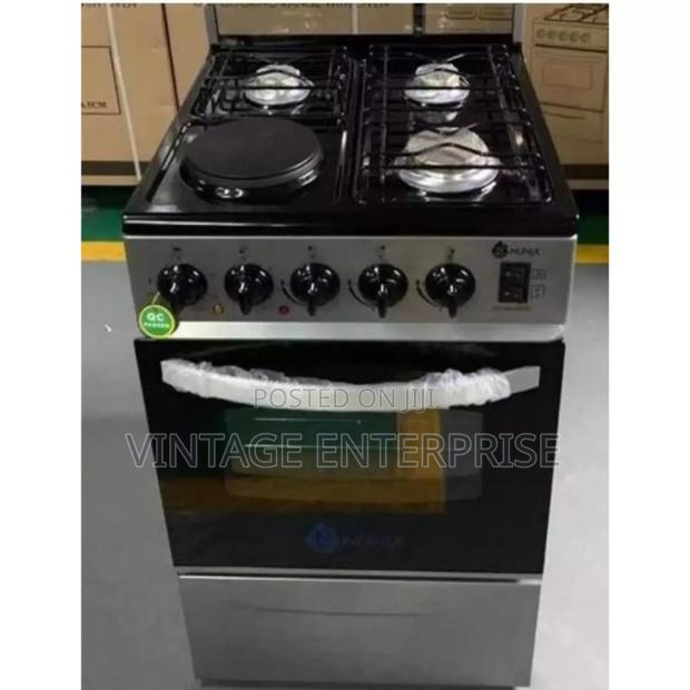 Nunix Standing 3 Gas Burner +1 Electric Cooker With Oven.