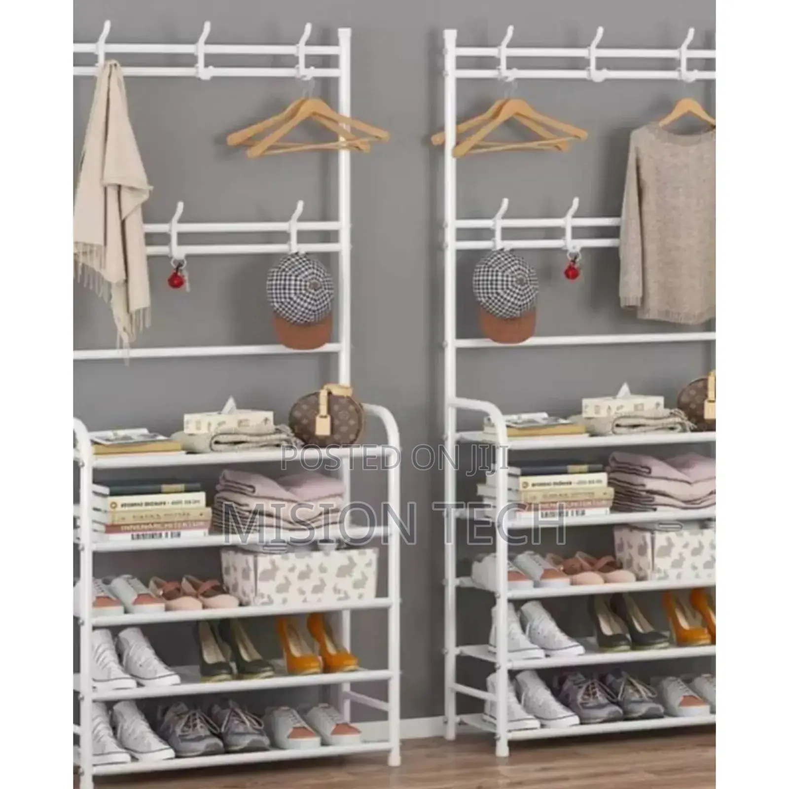 (5-Layer Simple Shoe Rack With Hunger