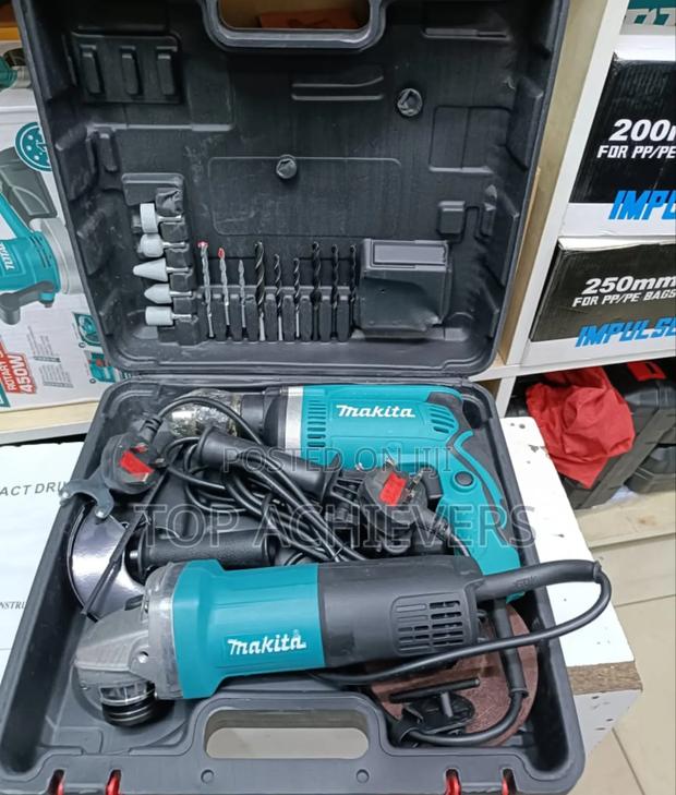 Makita Drill+Makita Grinder 4.5' Plus Accessories - thumbnail 2