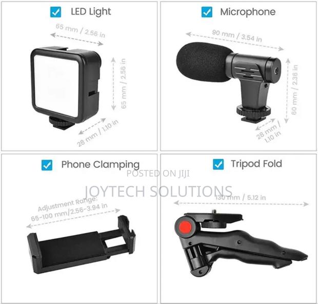 Professional Led Light Vlogging Kit With Microphone - thumbnail 2